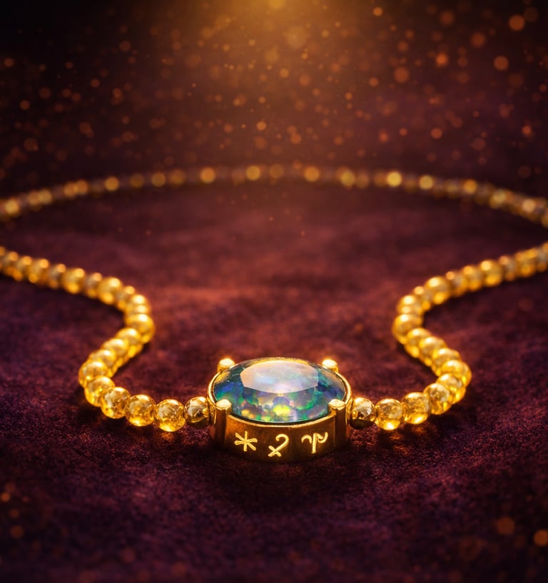 Luxury birth date gemstone necklace designed based on astrology and personal energy alignment CDMX