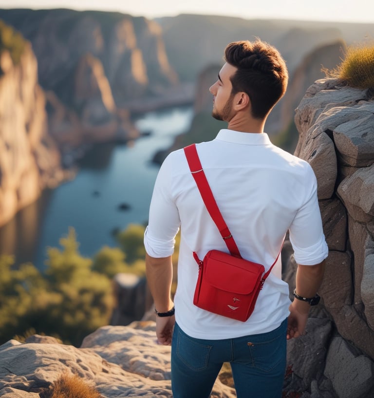 A stylish display of men's designer clothing from Michael Kors.