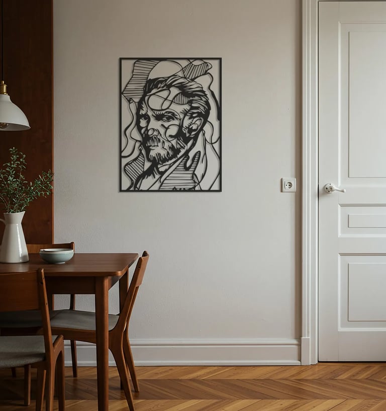 Modern metal wall art, contemporary home decor pieces