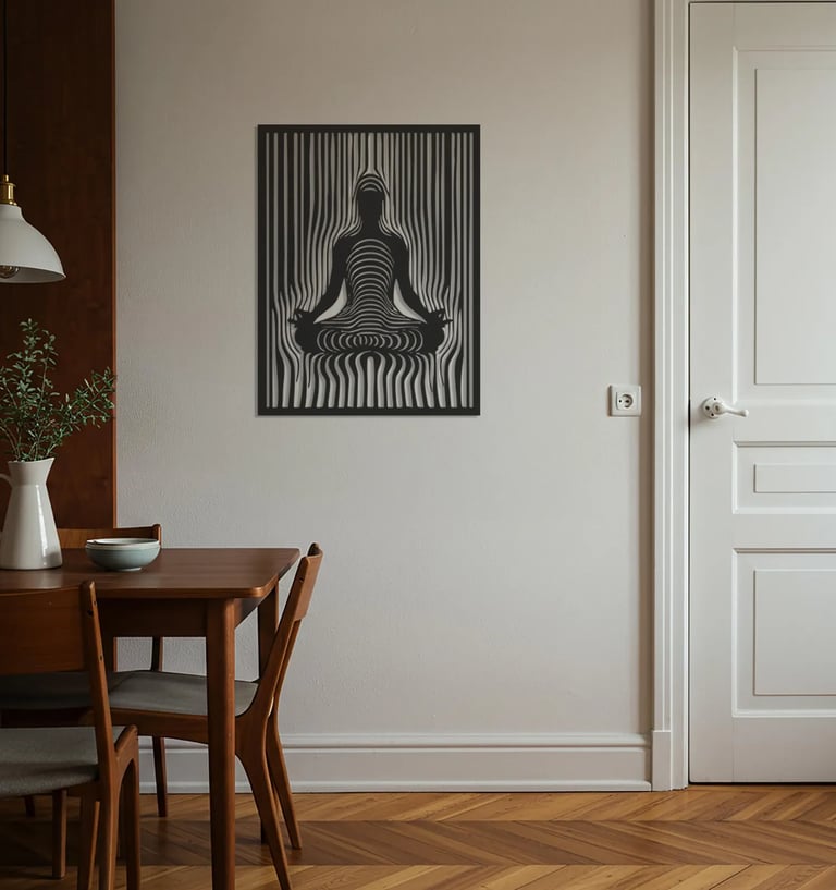 Abstract metal wall art, modern and artistic home decor