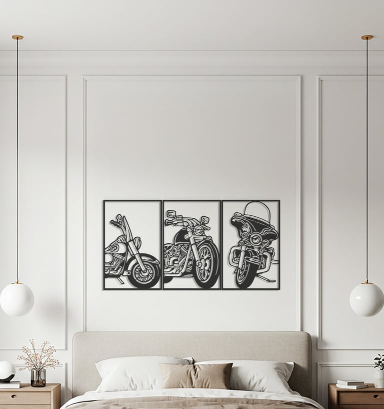 Modern metal wall art, contemporary home decor pieces