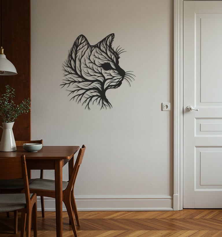 Modern metal wall art, contemporary home decor pieces