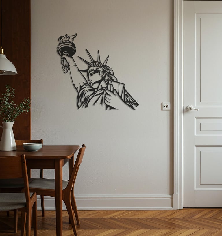 Modern metal wall art, contemporary home decor pieces