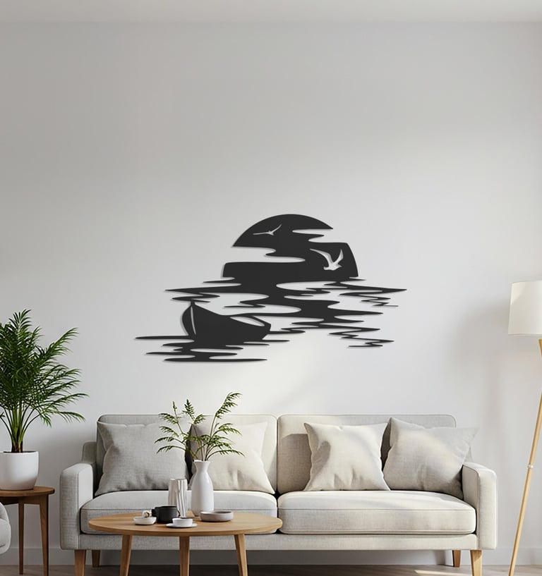 Abstract metal wall art, modern and artistic home decor