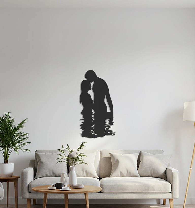 Modern metal wall art, contemporary home decor pieces