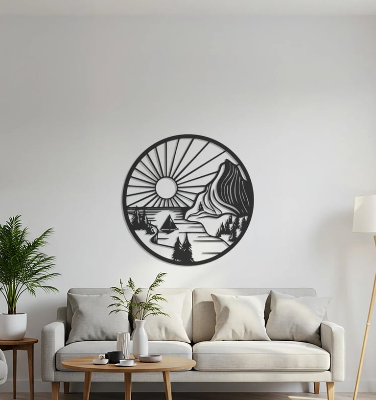 Modern metal wall art, contemporary home decor pieces