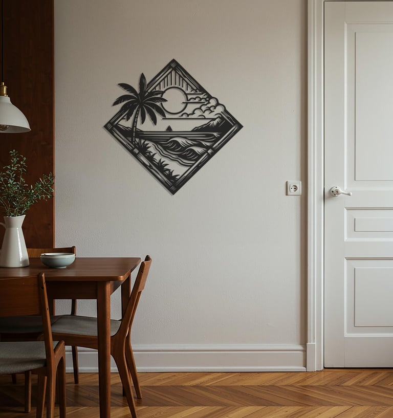 Modern metal wall art, contemporary home decor pieces