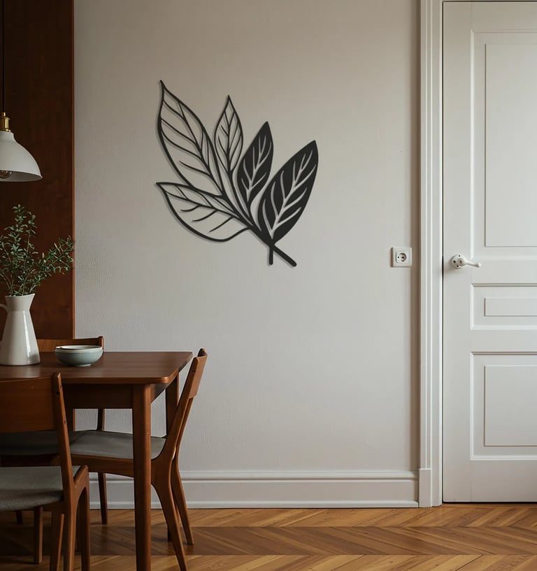 Modern metal wall art, contemporary home decor pieces