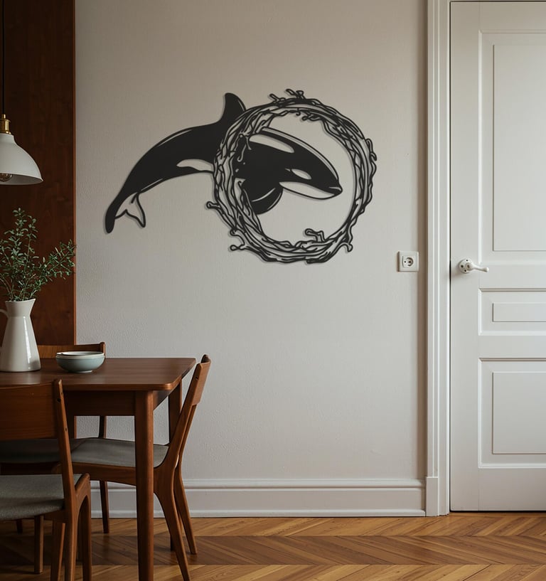 Modern metal wall art, contemporary home decor pieces