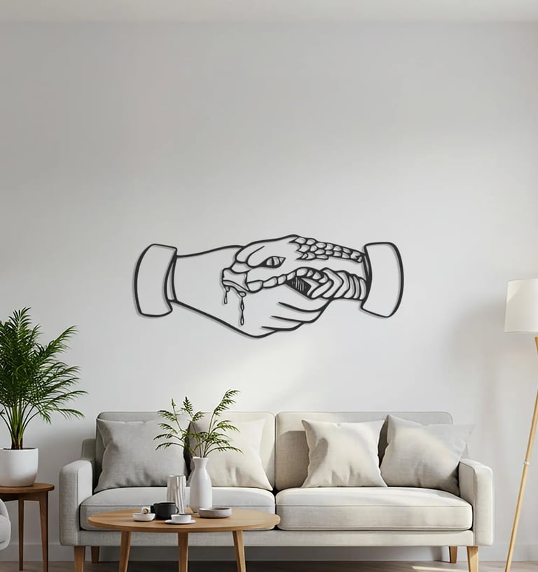 Modern metal wall art, contemporary home decor pieces
