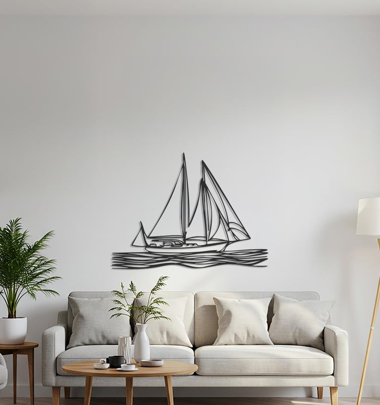 Modern metal wall art, contemporary home decor pieces