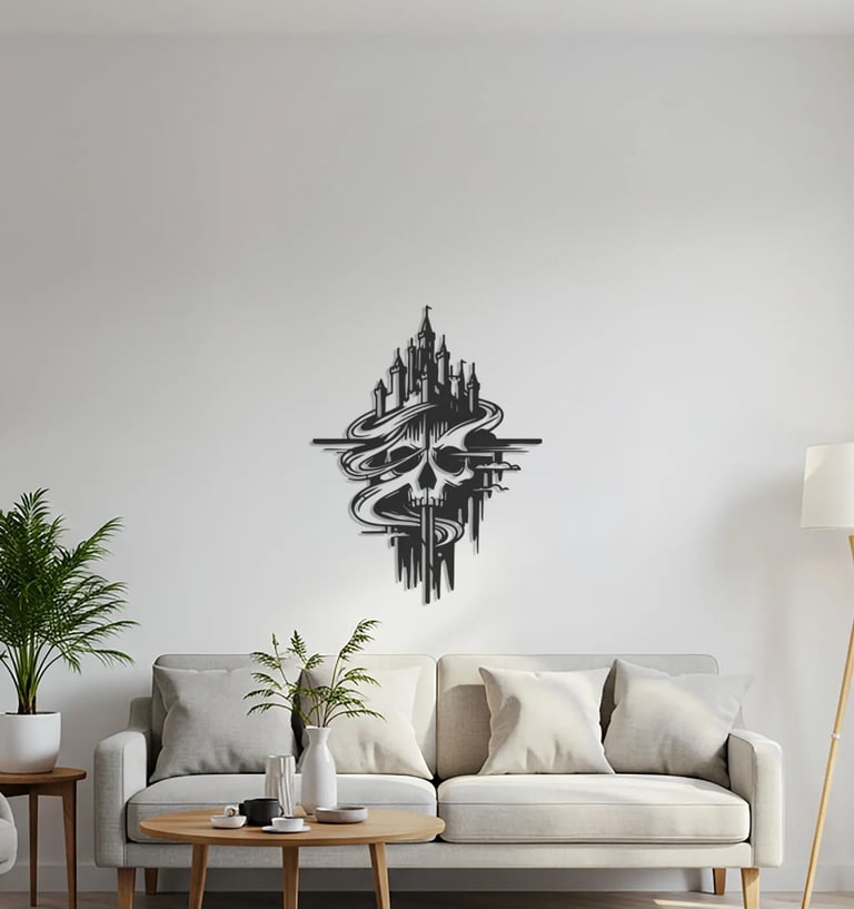 Modern metal wall art, contemporary home decor pieces