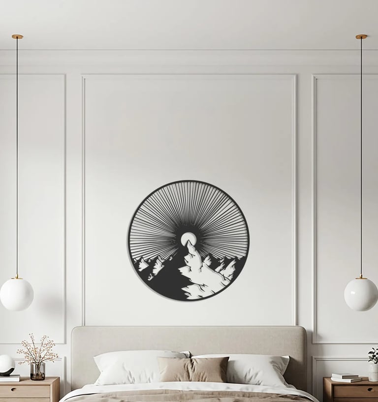 Modern metal wall art, contemporary home decor pieces