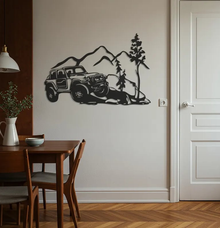 Modern metal wall art, contemporary home decor pieces