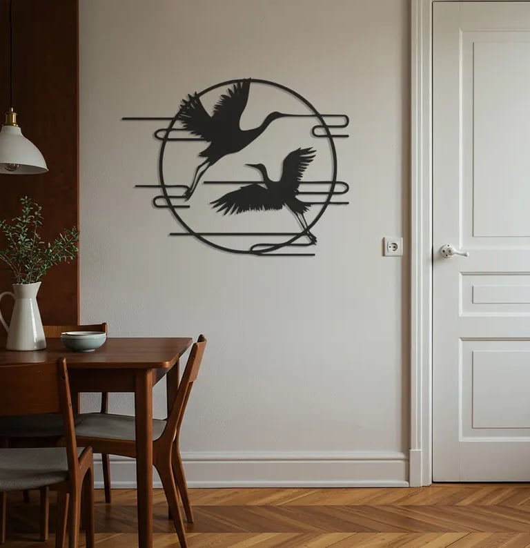 Modern metal wall art, contemporary home decor pieces