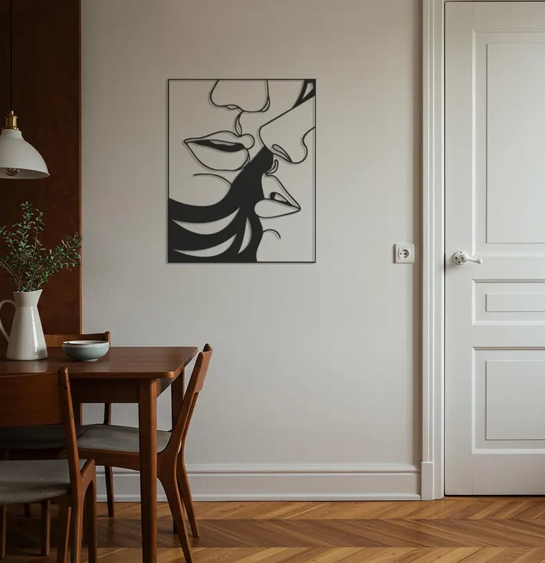Abstract metal wall art, modern and artistic home decor