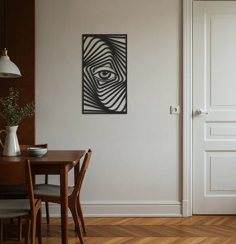 Abstract metal wall art, modern and artistic home decor