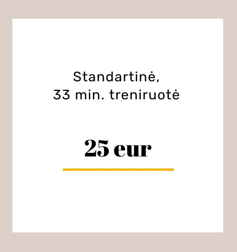 standartine neuroptimal treniruote kaina