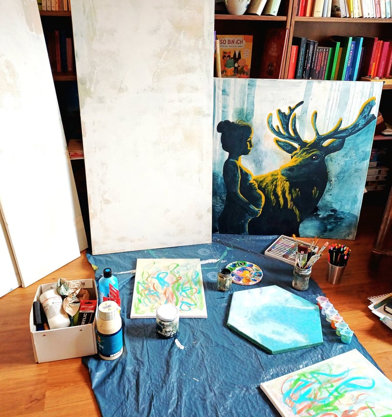 Blick ins Atelier von Janina Jaeckel