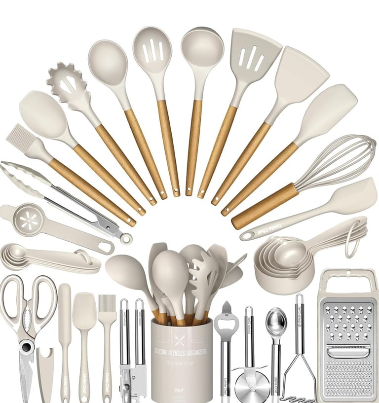 a bunch of kitchen utensils are shown on the phone