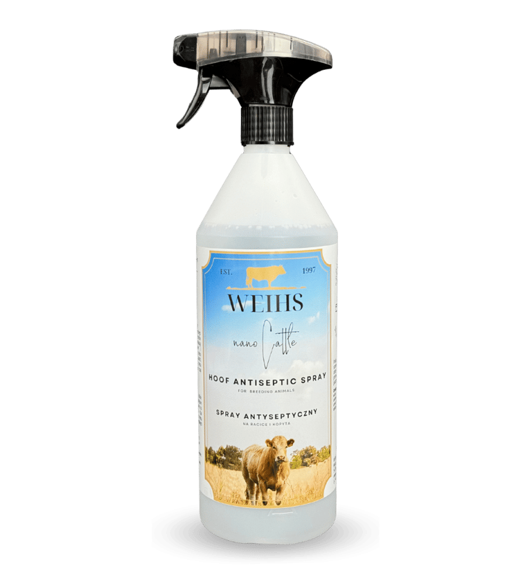Weihs Livestock Hygienic Hoof Spray, for daily hoof care and infection prevention.