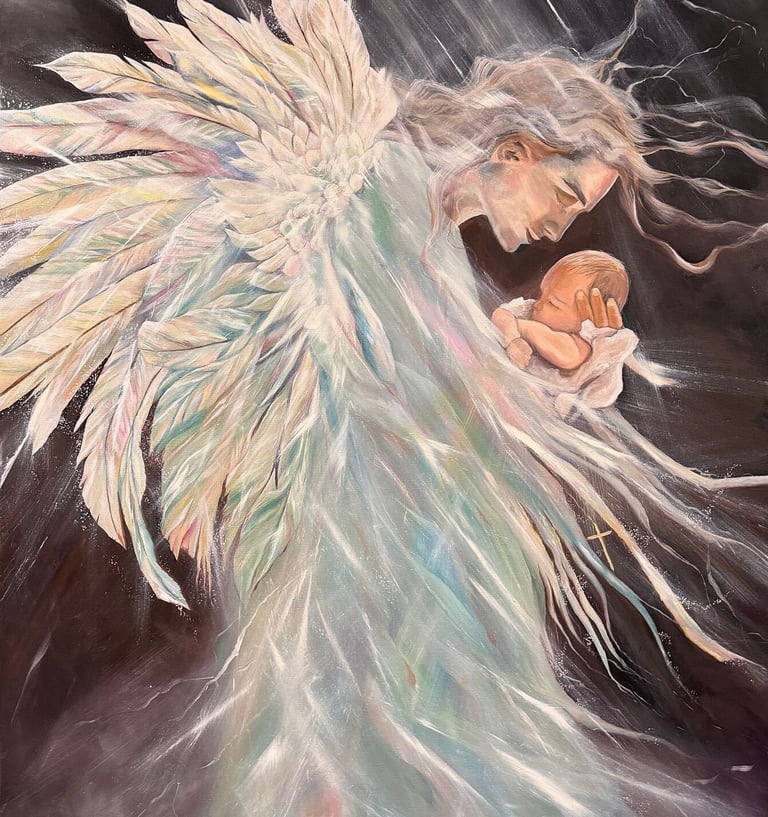 Guardian Angel Original Painting