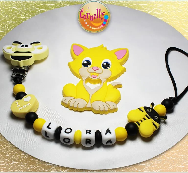 Cornelly Personalizirane silikonske grickalice i vezice za dude