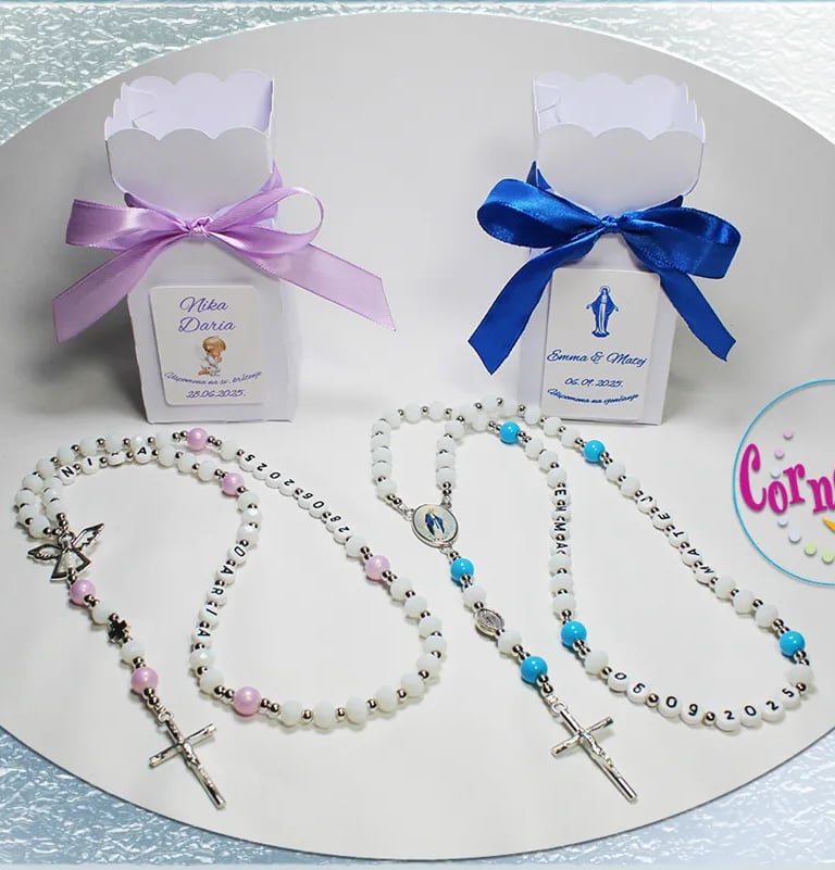 Elegantna krunica s imenom – dar za pričest i krizmu