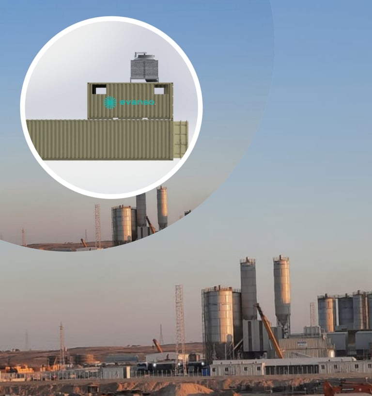 concrete cooling chiller ice plant