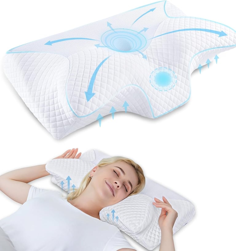 Almohada ergonómica de viaje para apoyo y descanso cervical