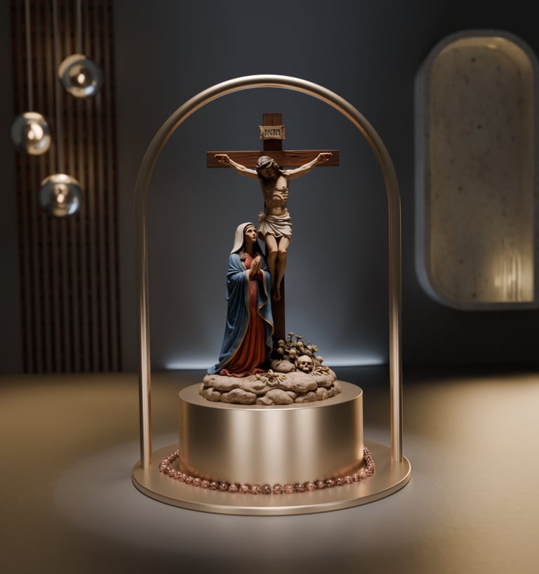 Jesus + Maria statue