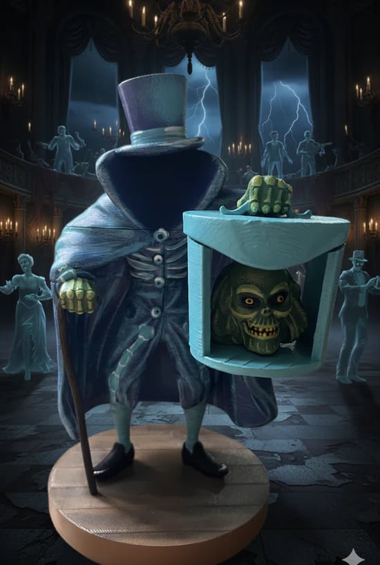 Disney's Haunted Mansion hatbox ghost figurine