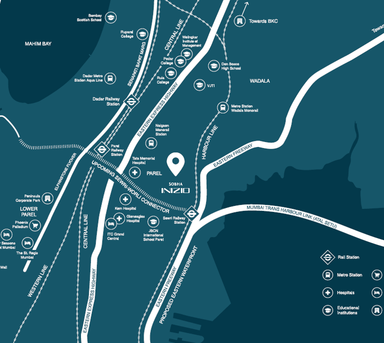 LOCATION SOBHA INIZIO PAREL, SOBHA PAREL, SOBHA NEW PROJECT IN PAREL
