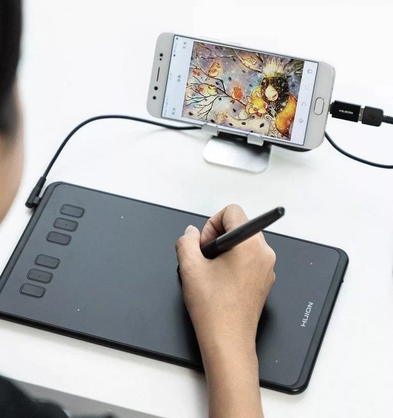 Tabletas gráficas Huion, cómoda, profesional para dibujantes, artistas, principiantes, profesores
