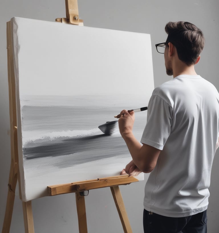 A vibrant oil painting showcasing Lucas Cole's unique style.