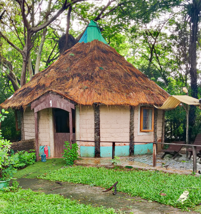Cosy traditional roundhouse accommodation | Birding Adventures Gambia