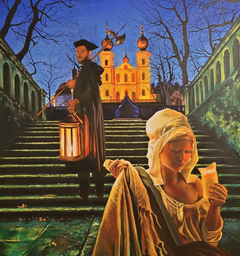 Álvaro Fernández Sáez Unverhoffte Begegnung Käppele Würzburg Nachtwächter