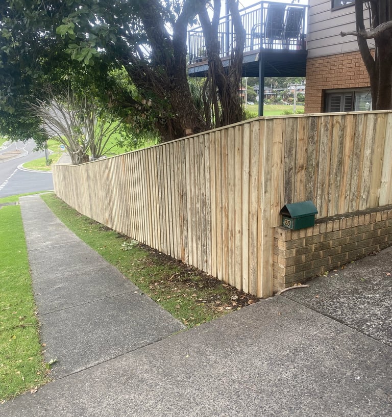 Wooden fence for residential