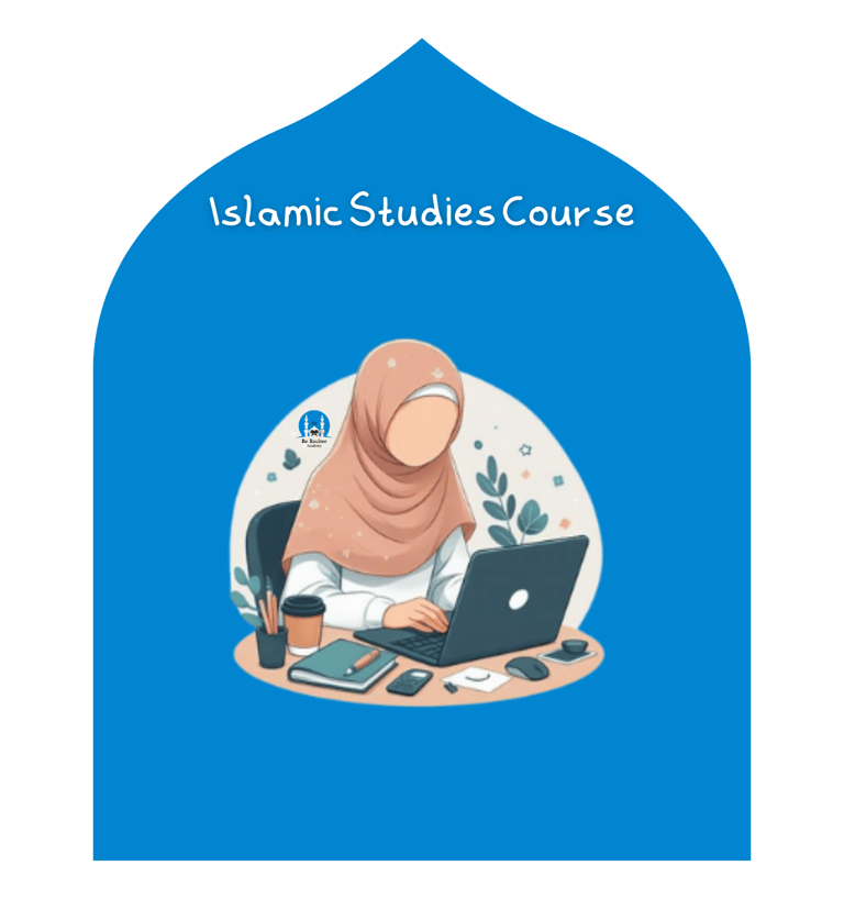 Muslim woman studying Islamic Studies course online with Be Reciter UK.