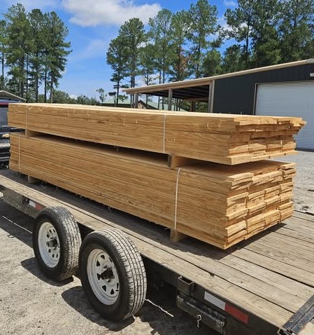 Finished kiln dried lumber in Rentz Georgia.