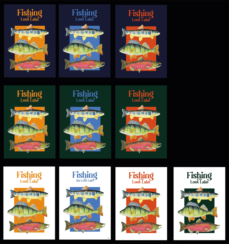 Recherches colorimétriques Poster Fishing