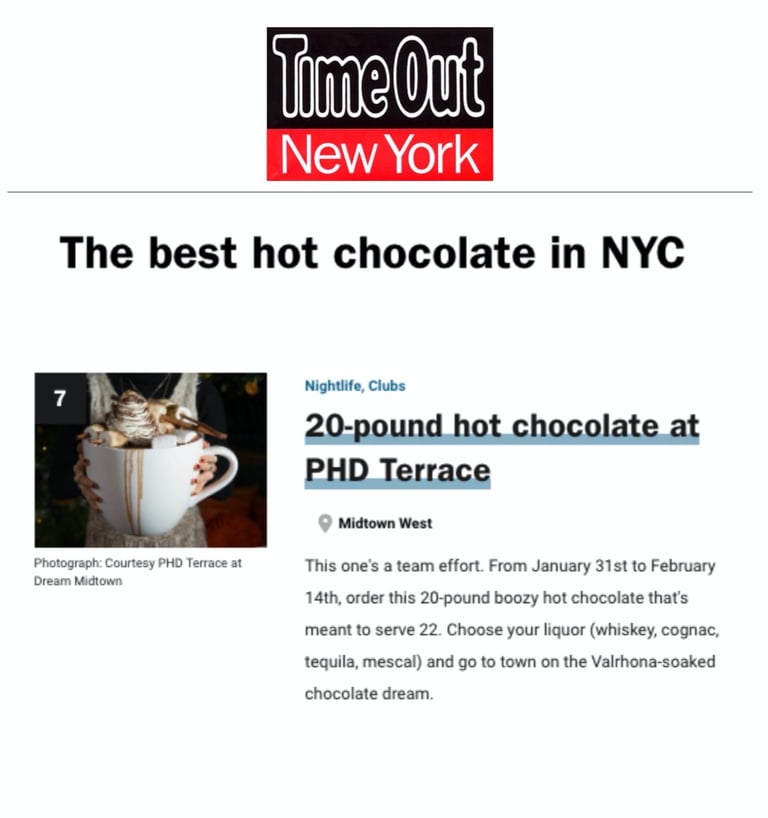 a hot chocolate made to celebrate national hot chocolate month