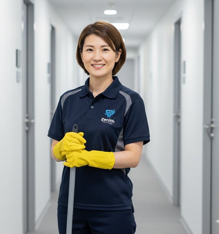 COLABORADORA SORRINDO COM A CAMISA DA EMPRESA