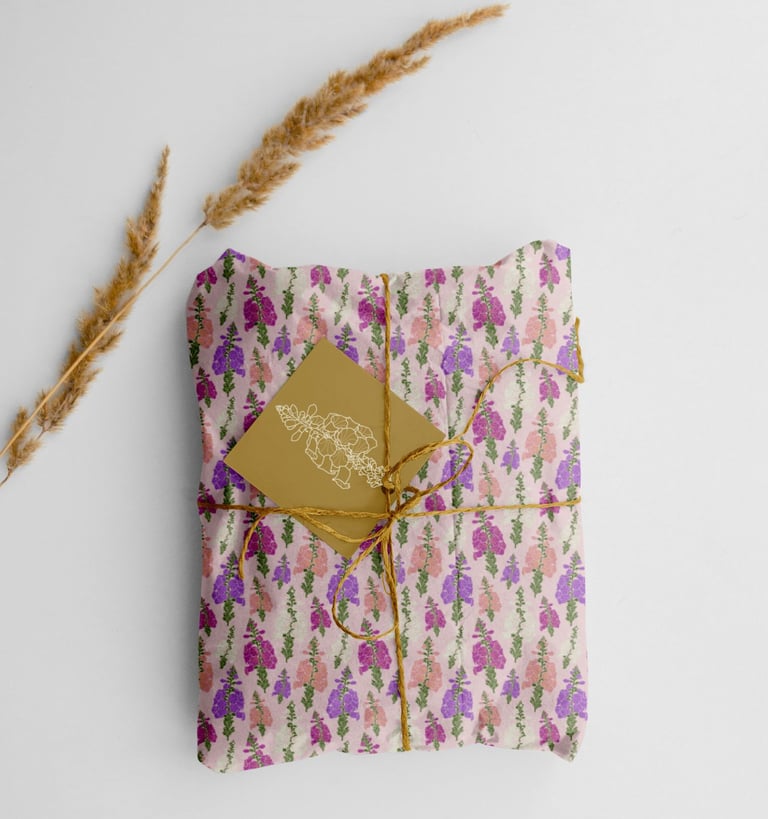 Foxglove wrapping paper