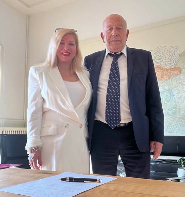 Iris Devote LITTARDI avec M le Maire de Menton Yves JUHEL