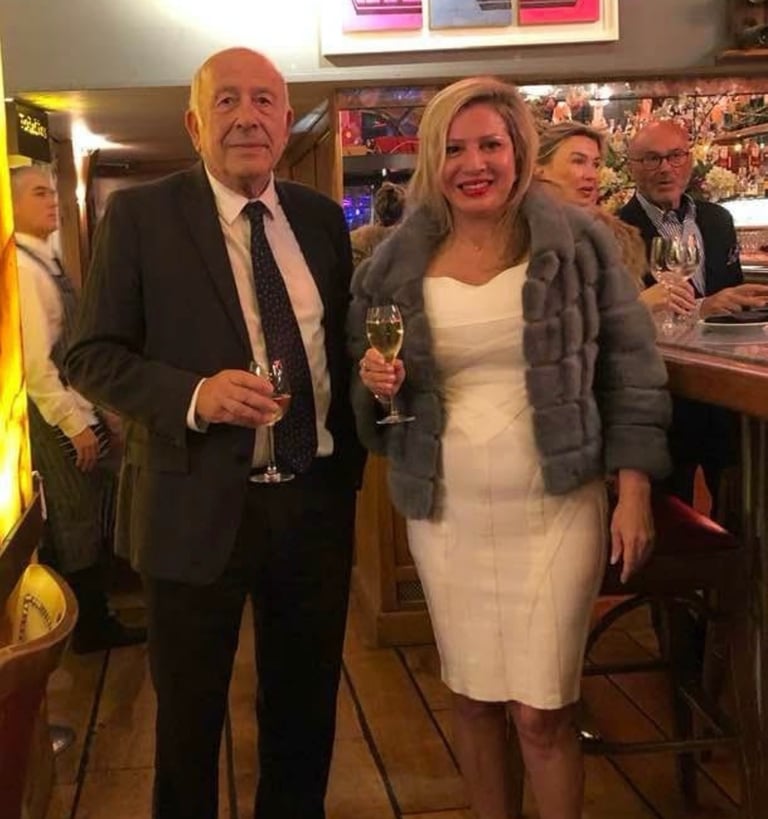 Iris Devote LITTARDI - vernissage avec M le Maire de Menton Yves JUHEL