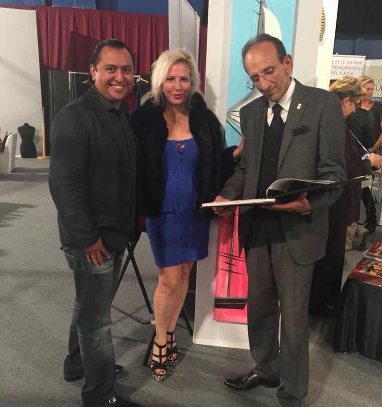 Iris Devote LITTARDI - Exposition a ART MONACO avec son Directeur
