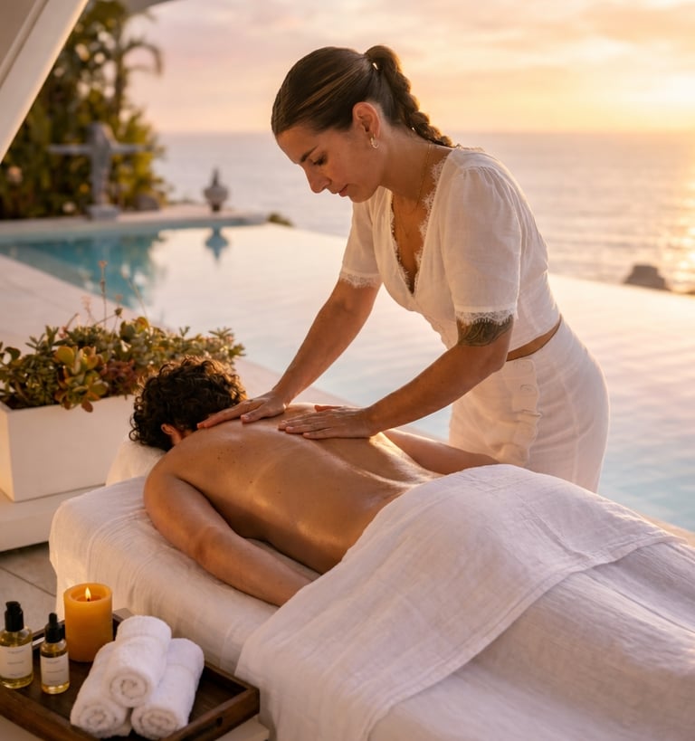 Mobile massage service in Ibiza villa