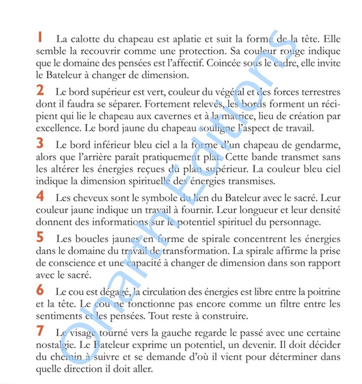 extrait du livre Tarot de Marseille le sens par l'image