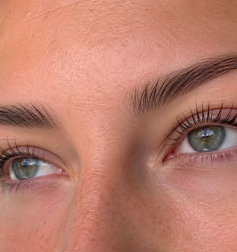 Soins cils et sourcils réalisés à l’institut Fée Pour Vous à Roquefort près d’Agen